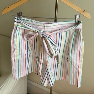 J.CREW High Rise Striped Shorts